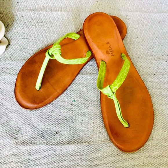 ELIZA B. Vintage Leather Flip Flops, 8.5-9 - Picture 6 of 9